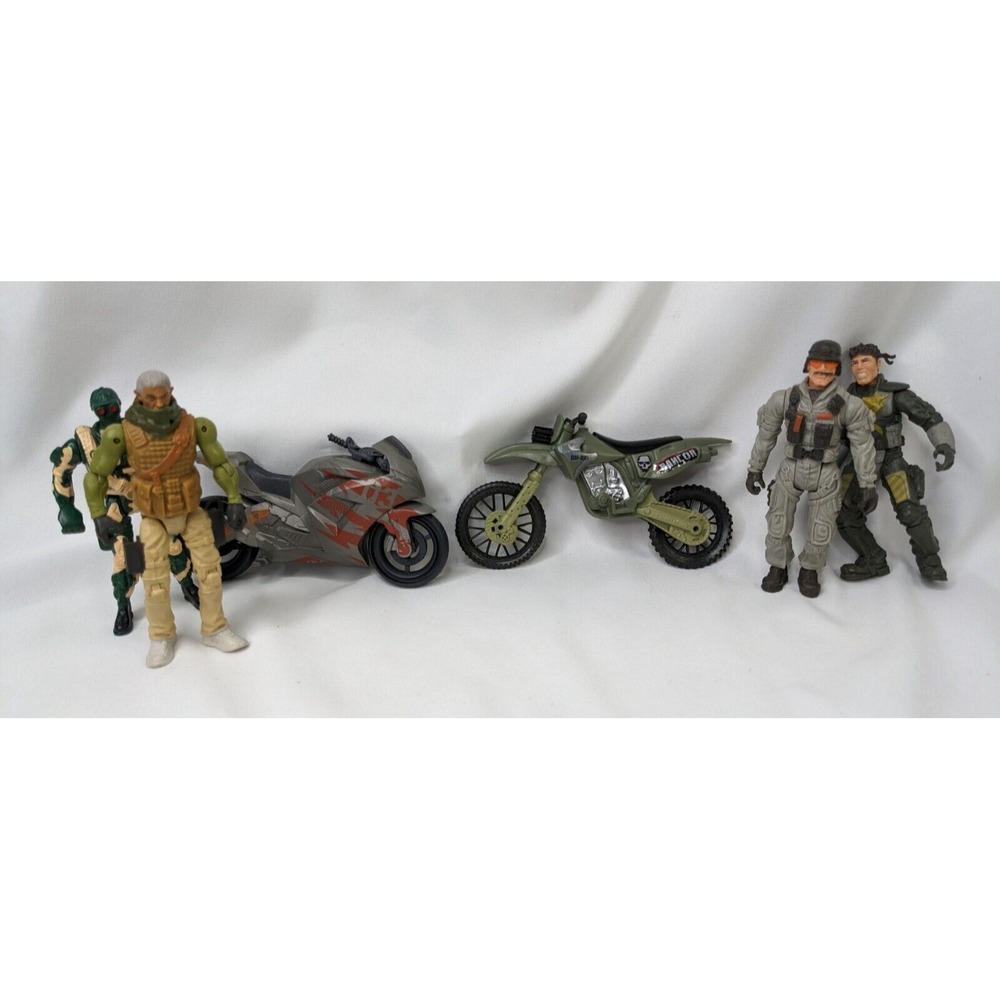 Lanard Action Figure‎ Soldier Lot Motorcycles